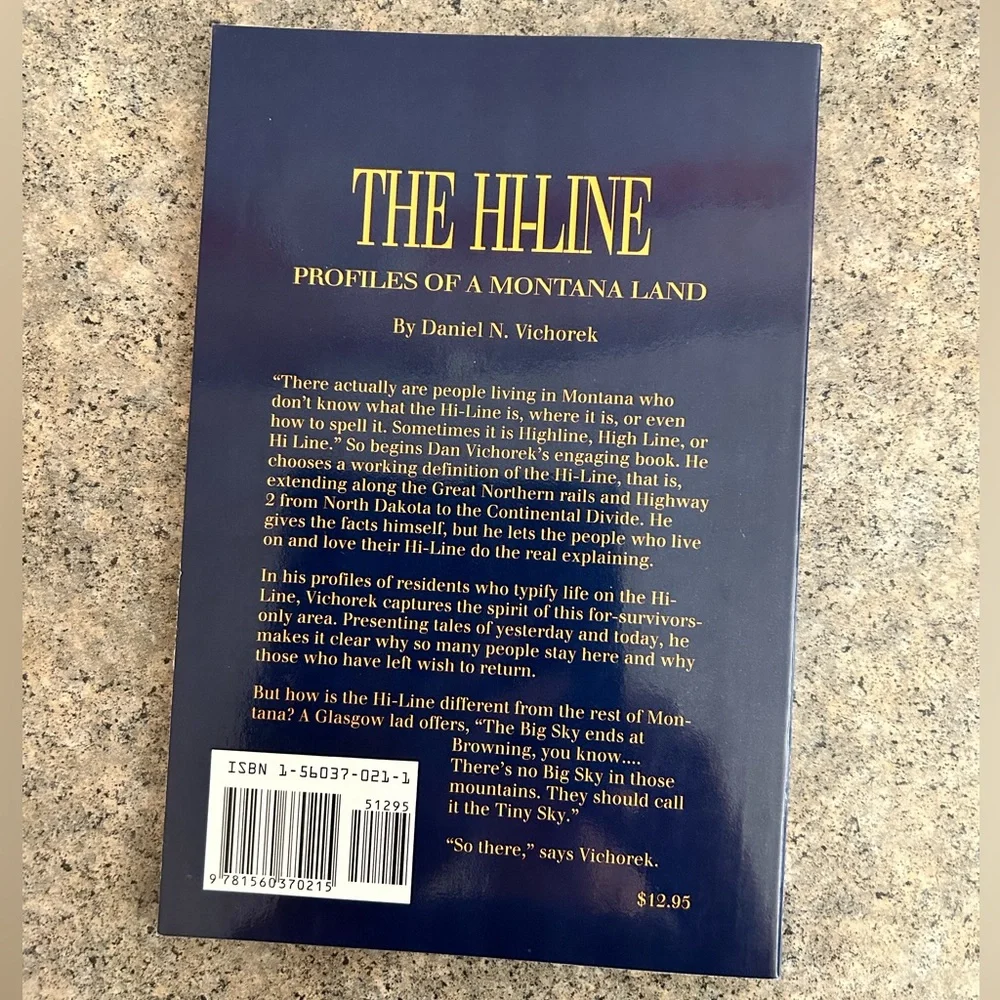 📕The Hi-Line: Profiles of a Montana Land, [Vichorek], Vintage Western Decor Book